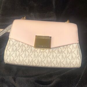 Michael Kors Blush and Monogram Crossbody Bag